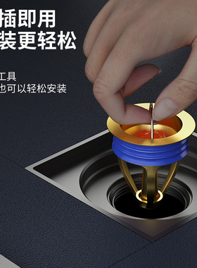 倍力曼地漏防臭器卫生间全铜下水道防臭盖厕所防臭神器反味防虫芯