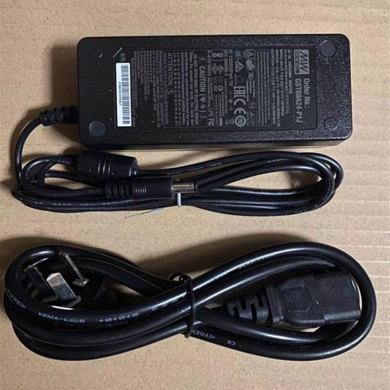 全新正品台湾明纬MW GST60A24-P1J 24V2.5A电源适配器 包邮配线