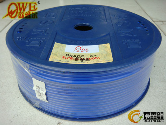 OWE-A欧维尔6mm*4mm蓝色气管150米轮装POE管风管塑料胶管软管