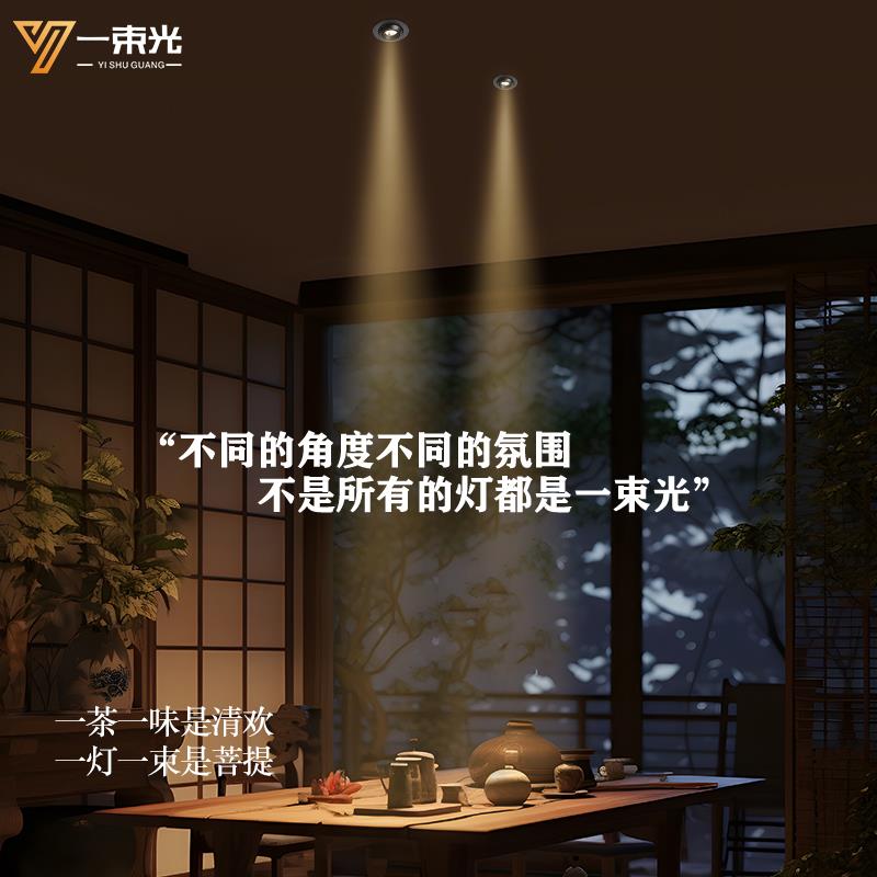 一束光聚光射灯超薄小角度入户玄关柜子茶室高级感吧台摆件氛围灯
