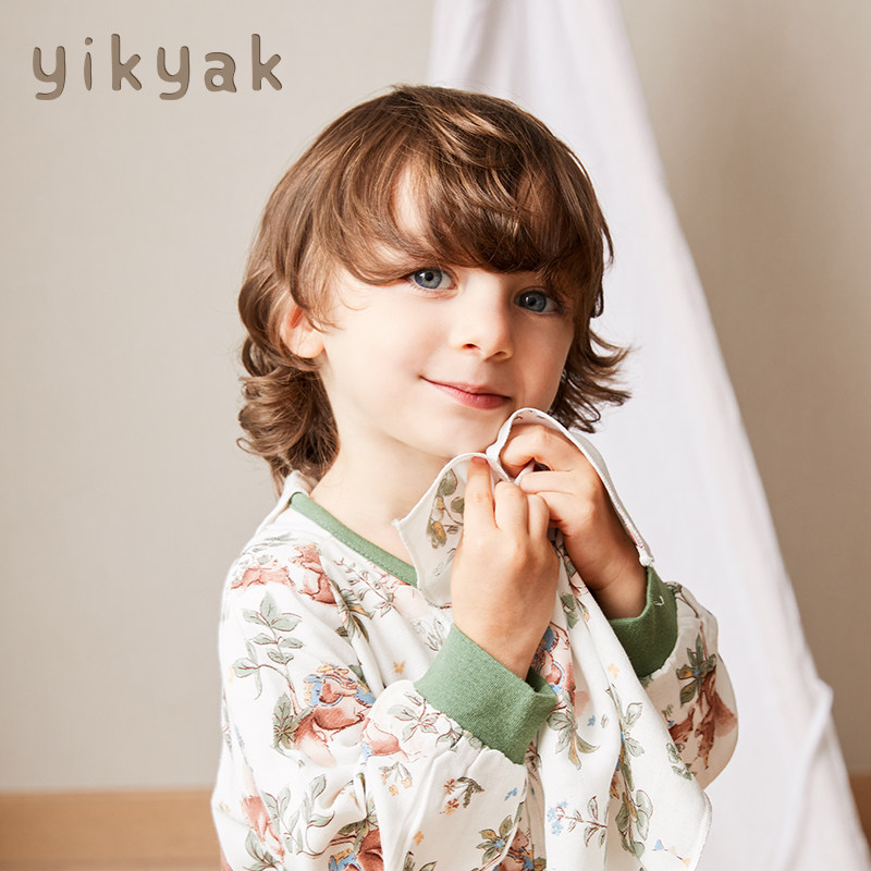 yikyak婴儿双层竹棉小方巾新生儿手帕洗脸巾毛巾洗澡巾6条