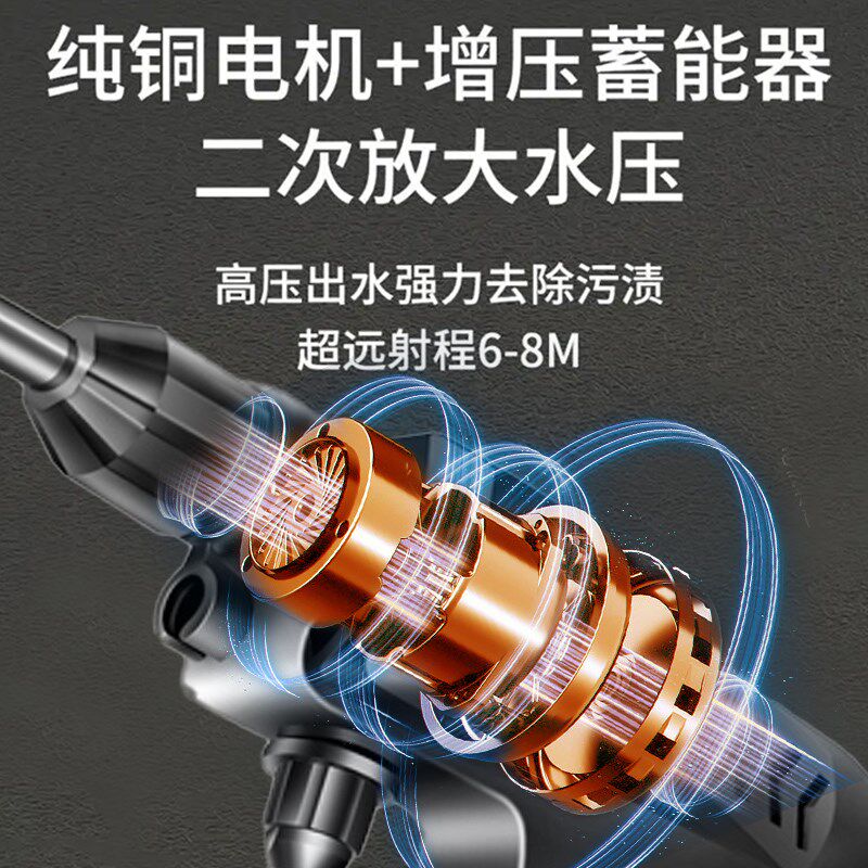 车梵品无线洗车机高压洗车水枪锂电池续航电动洗车机打药冲院神器