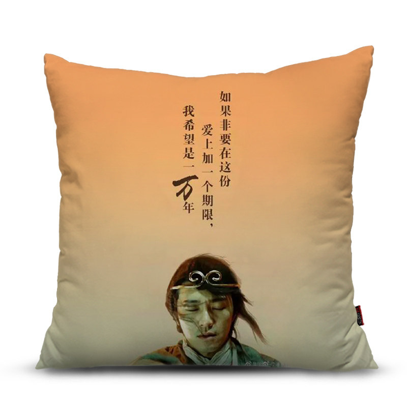 印象派抱枕定制真人照片来图定做DIY情侣礼物枕头套双面可印LOGO