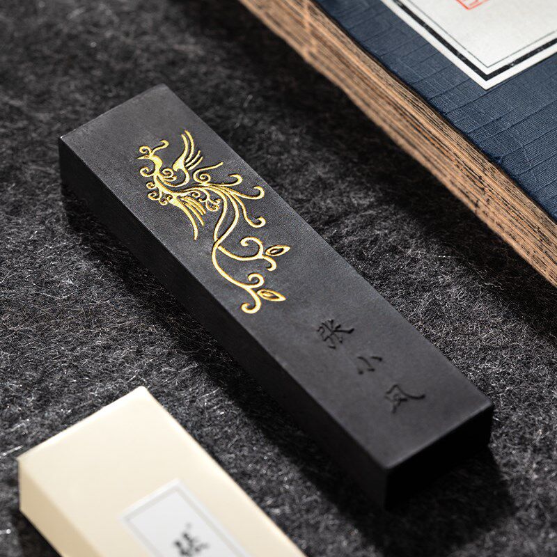 张小凤 松烟墨条墨块墨锭一两文房四宝徽墨纯手工研墨砚台墨汁毛