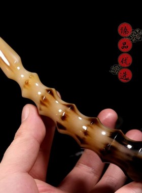 牛角刀柄料牦牛角手把件羊角形状刀把家居摆件手柄茶壶把工料田园