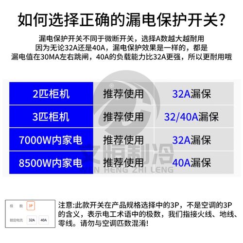 空调漏电保护开关空调专用漏电保护器32A/40A热水器插座86型漏保