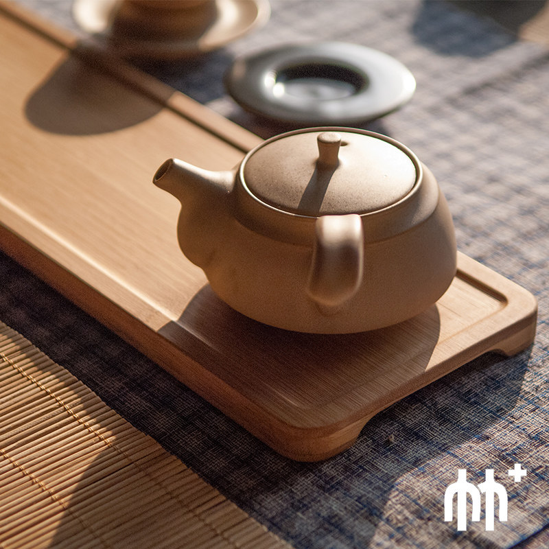 竹+ 【禅茶器】竹整张茶托盘 日式竹制茶盘 干泡茶盘茶台茶海
