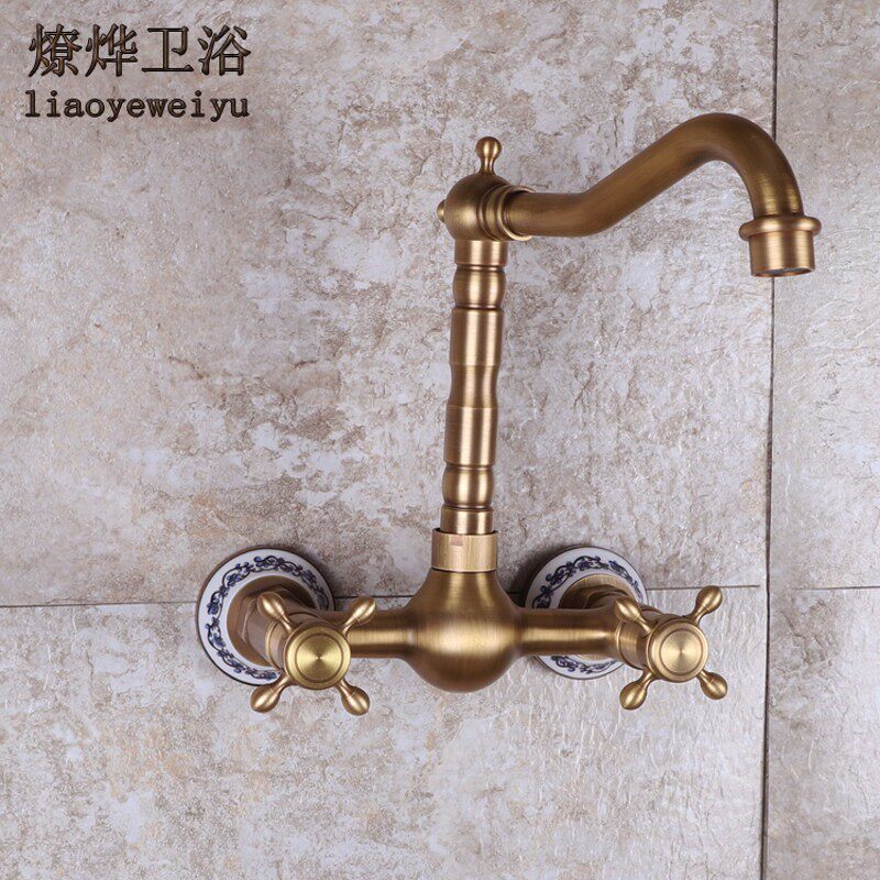 仿古水龙头 全铜 欧式复古龙头 浴缸龙头 入墙龙头 可360旋转