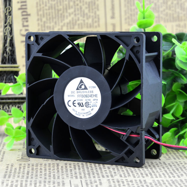 原装 台达 9cm 9038 FFB0924EHE 24v 0.75a 9238 变频器 散热风扇