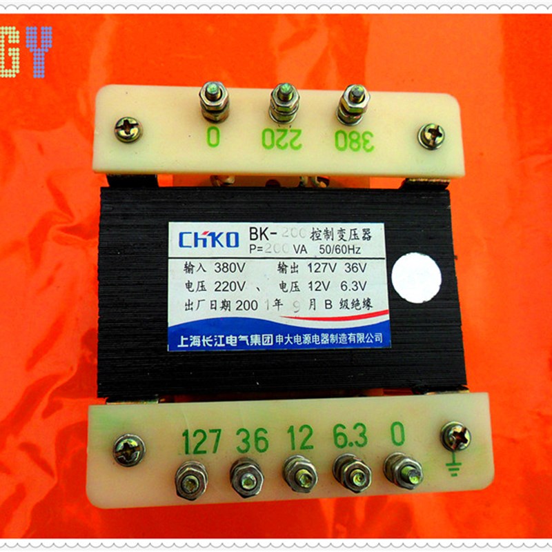 包邮控制变压器BK-200VA隔离变压器380V/220V转127V36V12V6.3V(