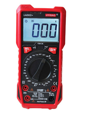 UA890D+ 数字万用表多功能通断蜂鸣火线NCV电容二极管频率万能表