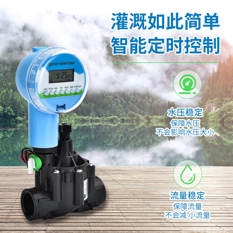 自动浇水电磁阀6分一寸大口径智能定时浇花器大棚大流量智能开关