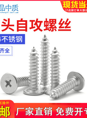 304不锈钢扁平头自攻螺丝钉CM超薄头十字沉头自攻丝M2M3M4M5M6mm