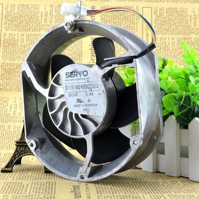 原装SERVO 15*17cm 服务器 变频器风扇 D1751M24B8CP323 24V 3.4A