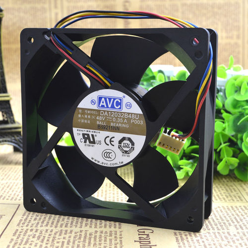 全新AVC DA12032B48U 12厘米12032 48V 0.35A 双滚珠散热风扇