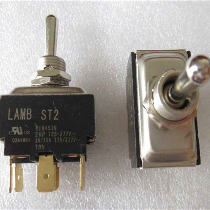 E194579进口日本LAMB ST2钮子开关6脚3档锁定摇头拨动电源开关15A