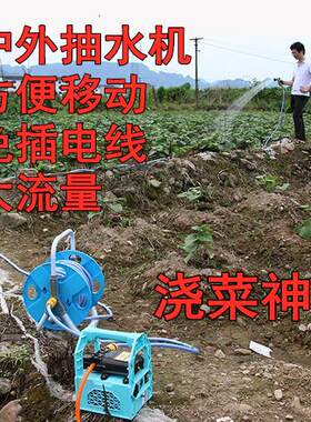 农村菜地浇水神器带管打药机浇菜抽水泵喷雾器洒水电瓶洗车洗车机