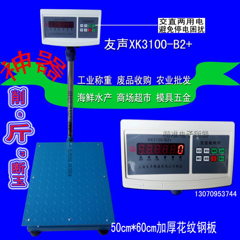 废品收购秤 防 作弊电子称 友声B2+遥控秤500kg 移动地磅称