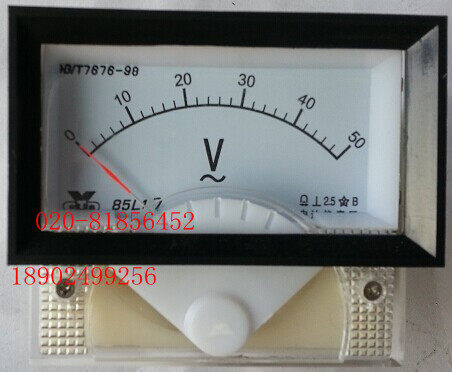 交流电压表85L17-50V 10V 15V 20V 30V 75V 85L17-V GB/T7676-98