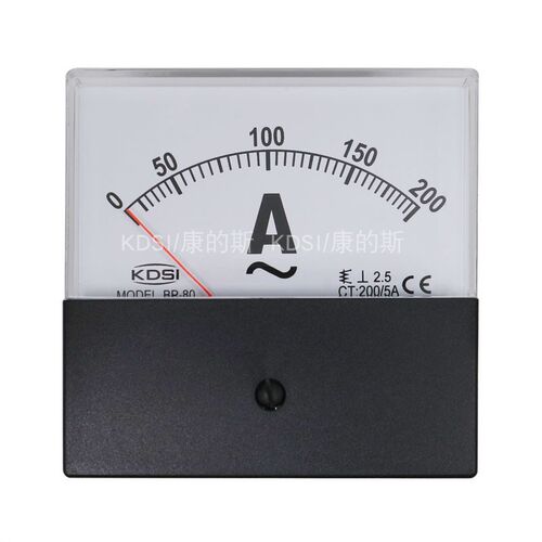 KDSI厂家供应 指针式交流安培表BP-80 AC200/5A黑盖 CE认证电流表