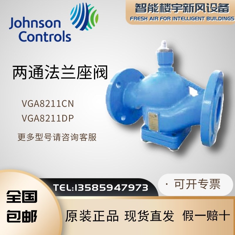 原装Johnson江森VGA8211CN VGA8211DP法兰安装电动二通柱塞阀门