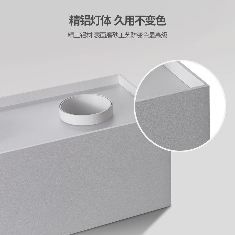 三头明装斗胆灯led射灯筒灯3头吸顶正方无主灯盒子卧室客厅极简约