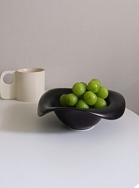 法式高颜值波浪碗家用沙拉碗大号个性面碗陶瓷餐具水果甜品汤碗