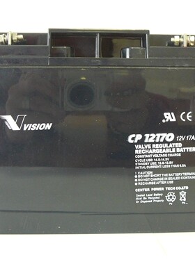 正品VISION CP12170 12V17AH电梯设备 UPS电源 S-VDR船舶用蓄电池