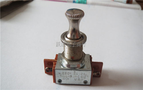 进口美国USA A-H 按拉开关 1A250V 4脚电源开关 孔径12MM 自锁