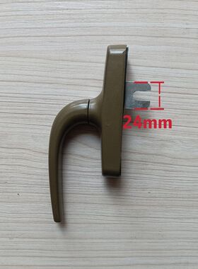 断桥铝香槟色内开窗圆柄执手铝合金门窗 把手U型叉拉手内平开通用