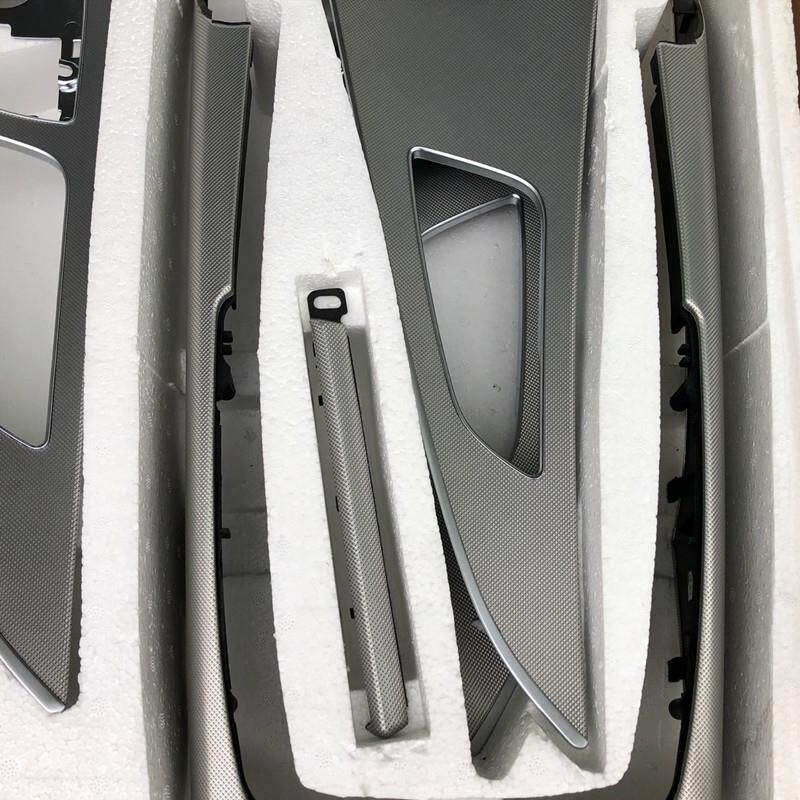适用奥迪A6L内饰条鱼鳞纹内饰拉丝铝装饰板车门内饰金属内饰C7