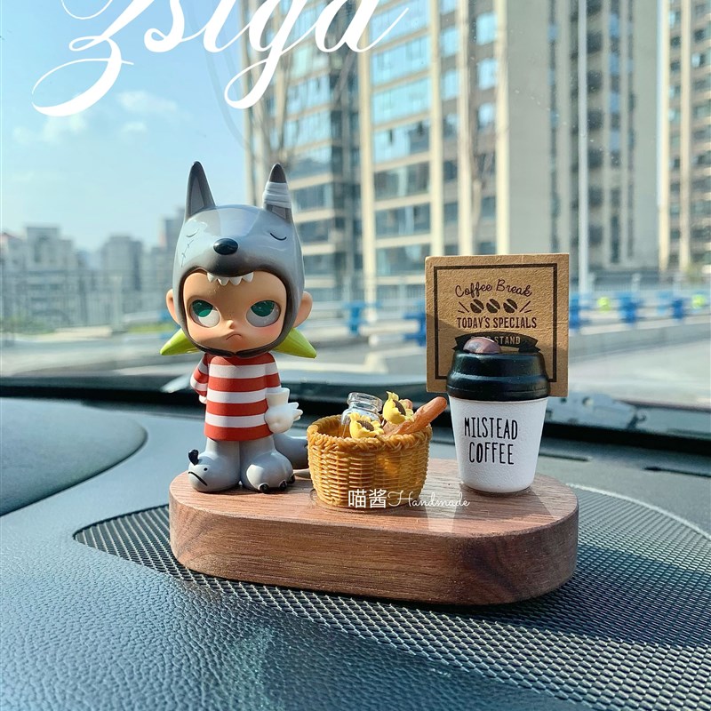 Zsiga森林漫步临时停车号码牌 胡桃木车载摆件家居桌面摆件创意
