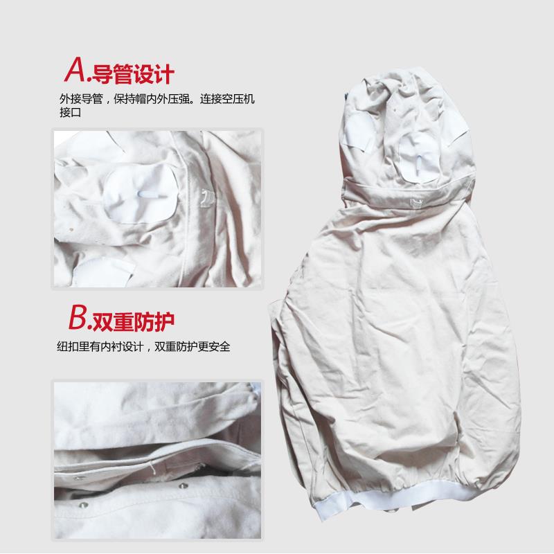 HH喷砂服打砂衣4X4分体帆布喷/砂服/喷涂服/防护服可另配裤子包邮