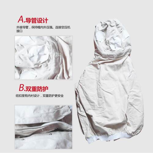 HH喷砂服打砂衣4X4分体帆布喷/砂服/喷涂服/防护服可另配裤子包邮