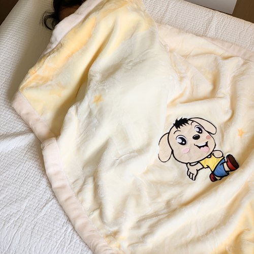 儿童婴儿毛毯双层加厚冬季宝宝盖毯幼儿园午睡小被子珊瑚绒云毯子