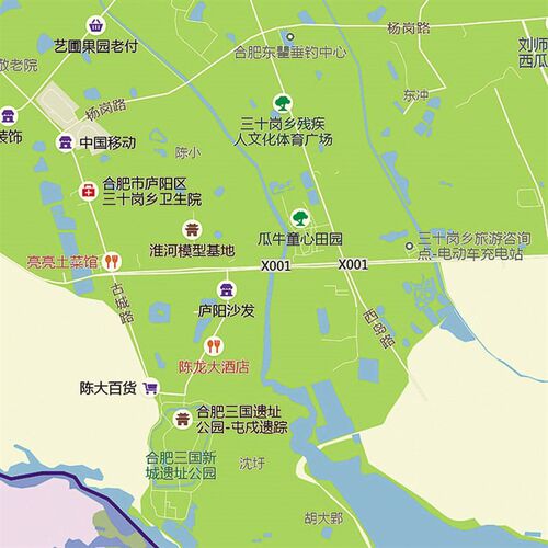 2023新款合肥市区地图贴图 办公室挂图 高清防水墙壁装饰画地图