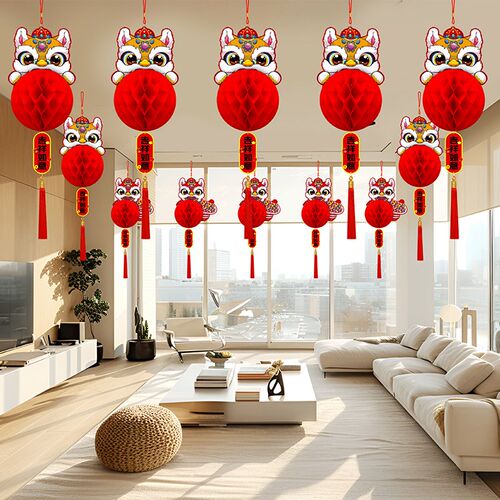 2025蛇年灯笼挂饰元旦新年创意春节挂件吊坠商场店铺场景布置装饰