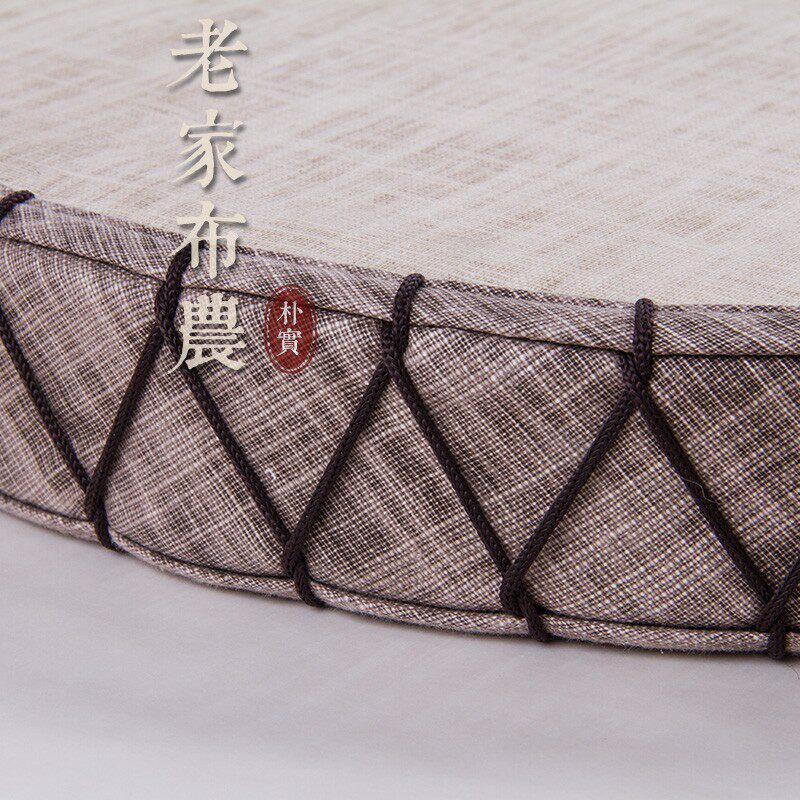 日式布艺 加厚榻榻米蒲团 坐垫圆形茶道瑜伽打坐禅修垫