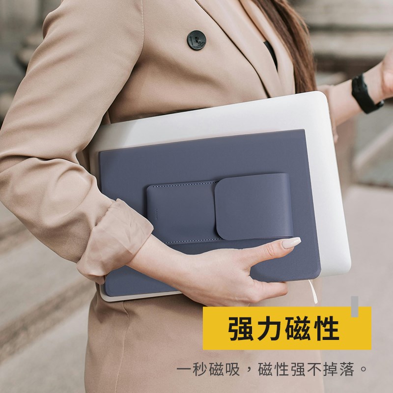 lhids磁吸式笔袋 学习办公笔套皮革商务笔袋 便携简约钢笔收纳袋