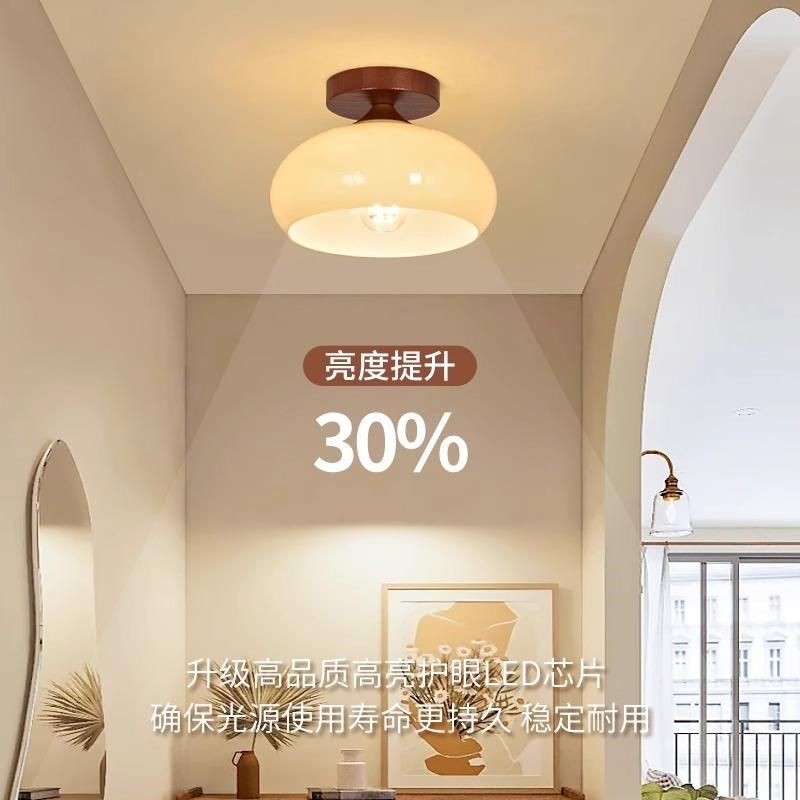 走廊灯过道灯中古侘寂风门口入户玄关卧室衣帽间创意楼梯间吸顶灯