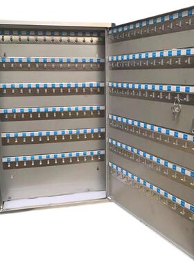 不锈钢中介钥匙箱壁挂式门口玄关收纳挂墙管理盒柜子家用房产神器
