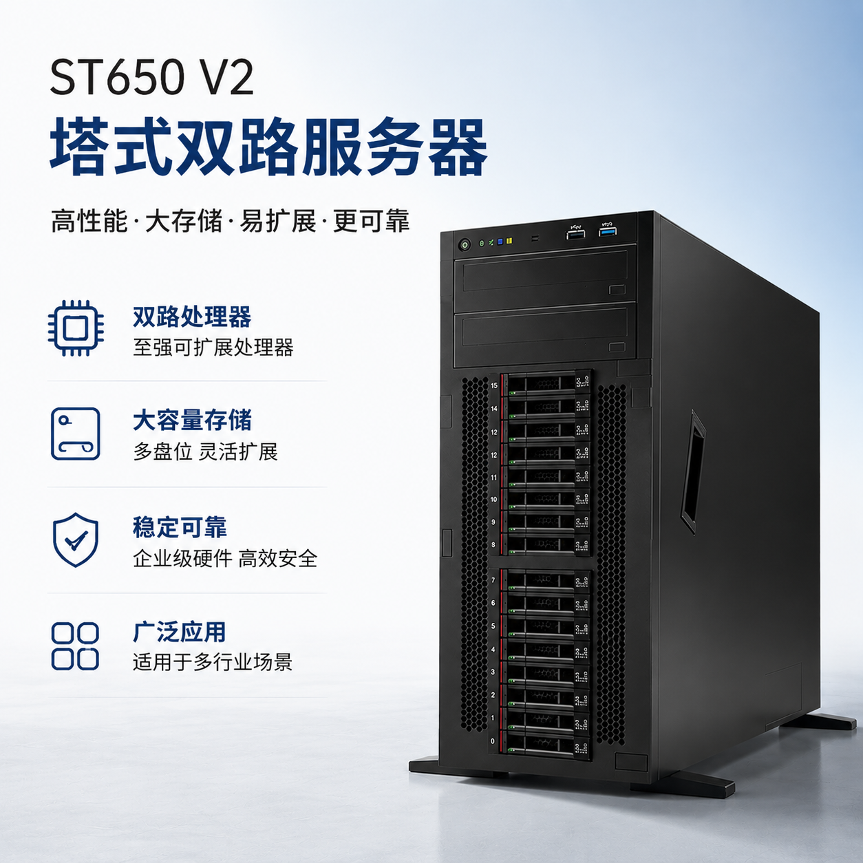 ST650V2双路GPU工作站服务器AI