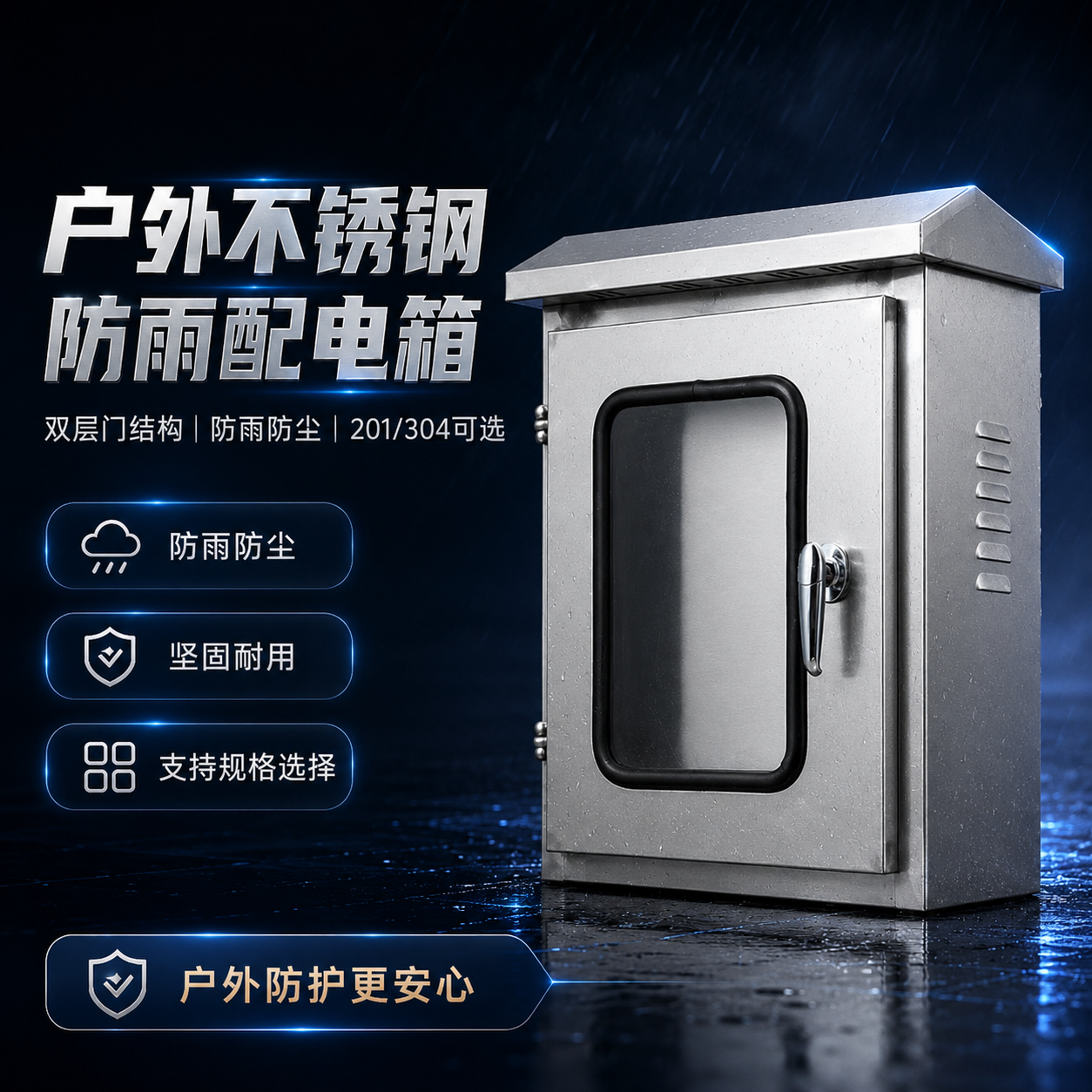 覆映户外防雨防水防尘机柜
