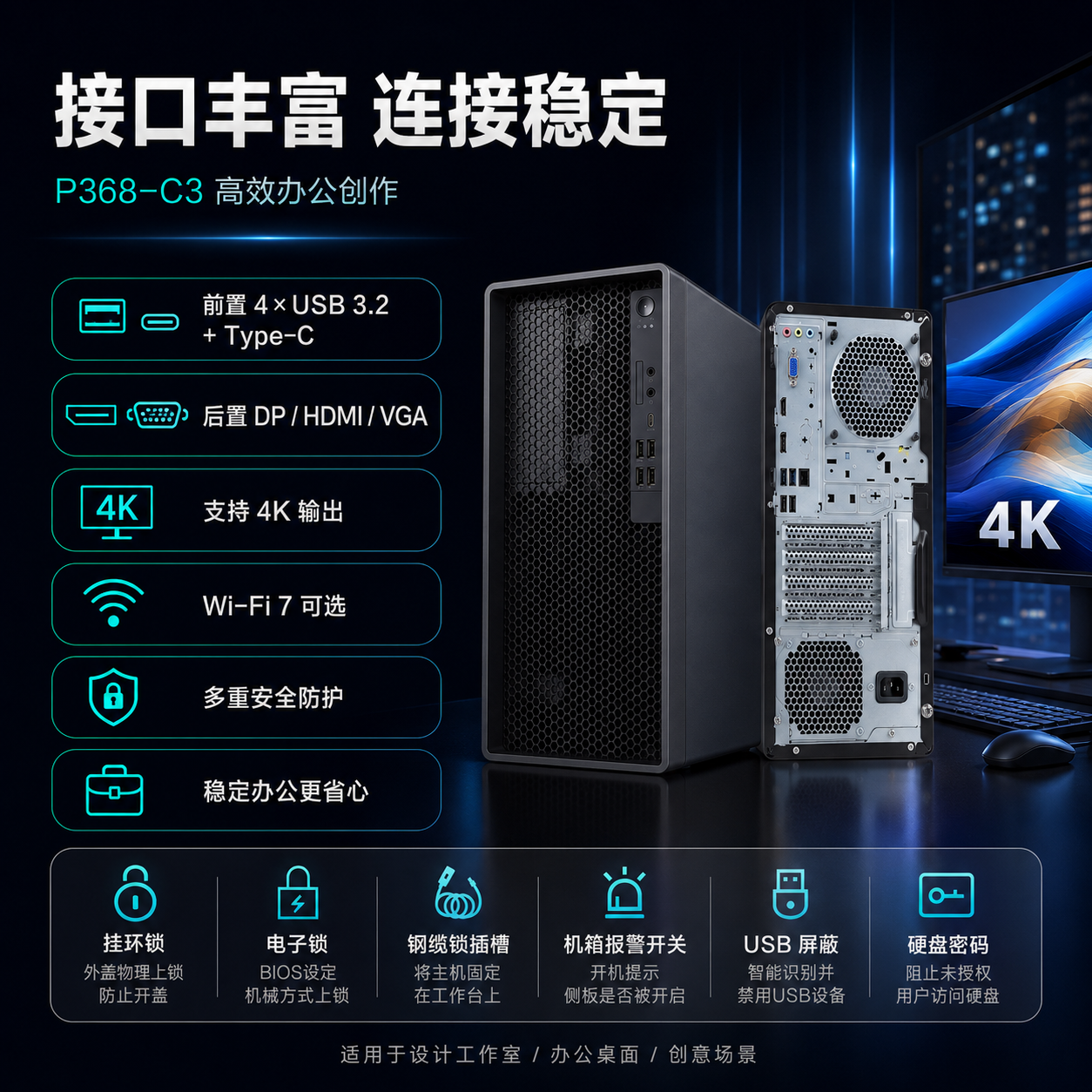i5-14500/P368塔式工作站显卡