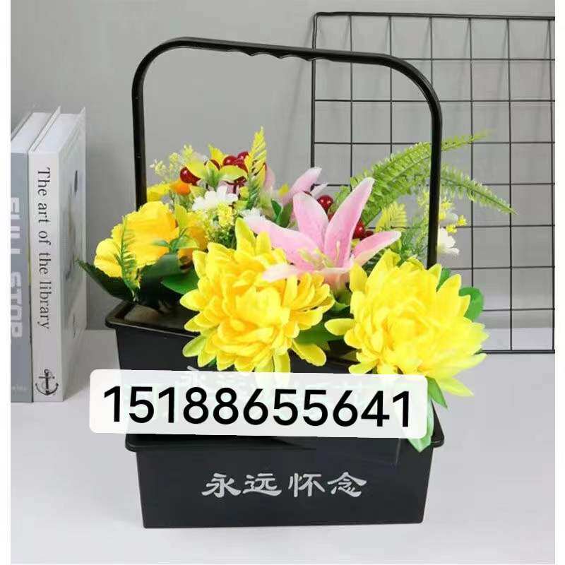 100个塑料花篮 半成品 花篮盒子 永远怀念花篮 清明花配件