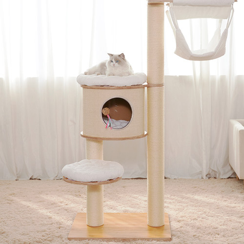 太空舱猫架猫爬架实木猫窝猫树一体猫抓柱猫咪大型立式通天柱剑麻