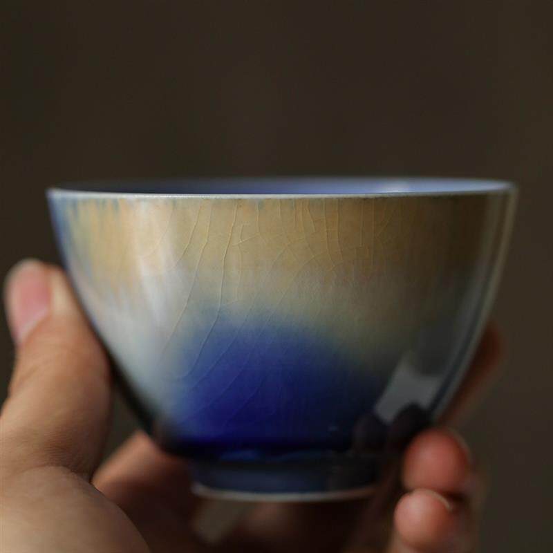 景德镇手工日式窑变流光茶杯陶瓷主人杯复古茶具杯子单个杯品茗杯