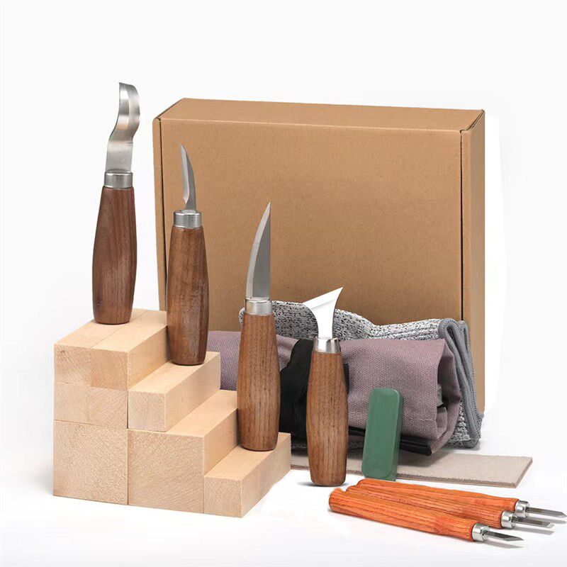 儿童木雕工具雕刻刀椴木套装新手diy雕刻套装削木刀木Z工雕刻刀套