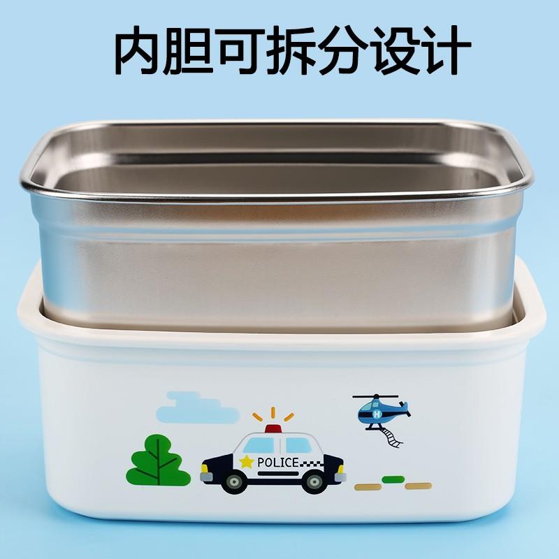 儿童保温不锈钢饭盒小学生专用便当盒F可微波加热水果餐盒韩式风
