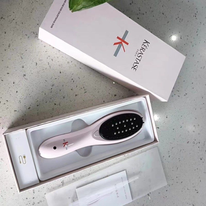 卡诗头皮按摩梳可加注头皮精华液可导液的三档震动头皮按摩梳